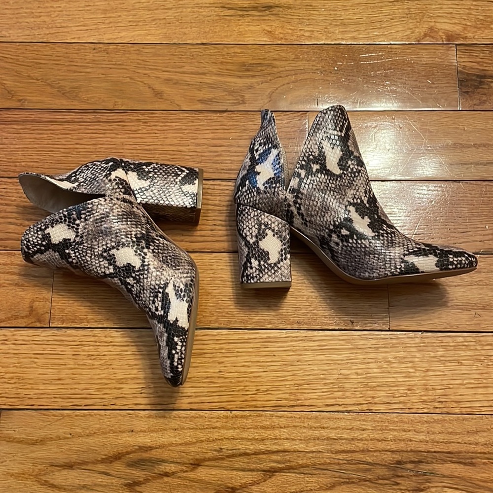 Snakeskin Heel Boots